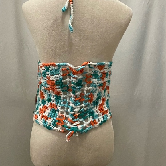 Colorful Crochet Halter Top - Picture 4 of 5